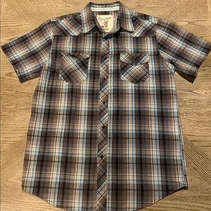 Coastal Brand Medium (M) Button Snap Short Sleeve